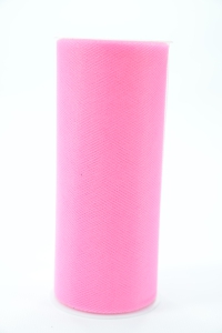 6 Inches Wide x 25 Yard Tulle, Paris Pink (1 Spool) SALE ITEM